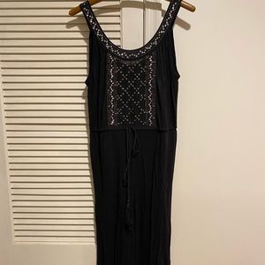 Black Silver Sequin Maxi Dress